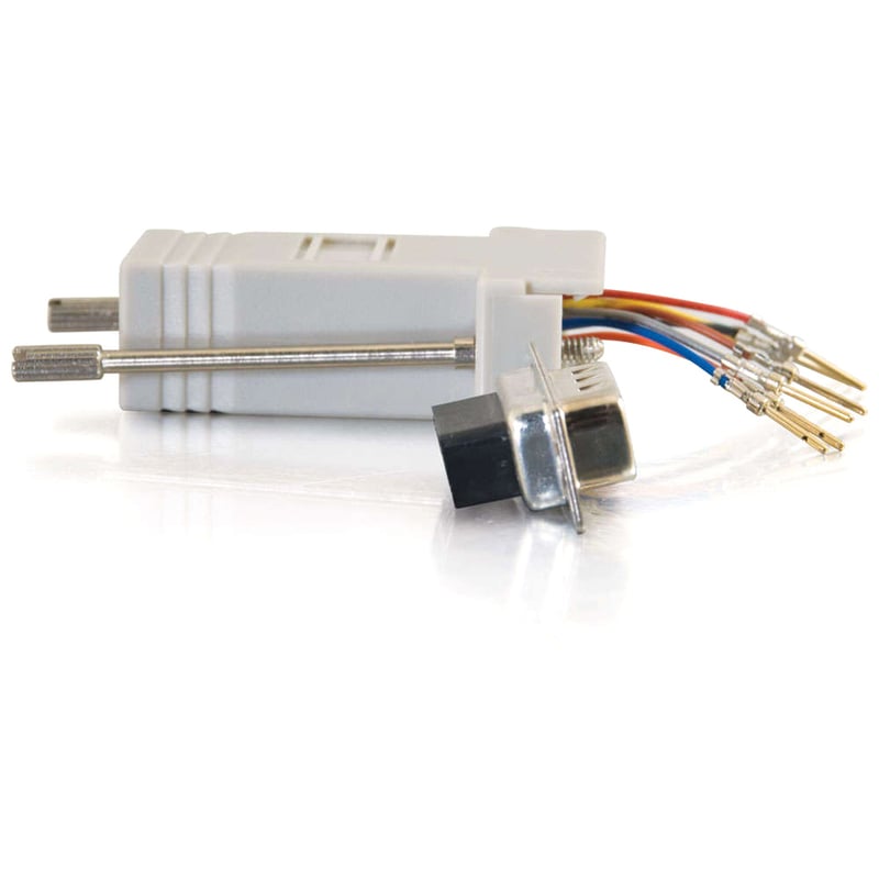 C2G RJ45 to DB9 Male Modular Adapter - Gray - Thumbnail 3