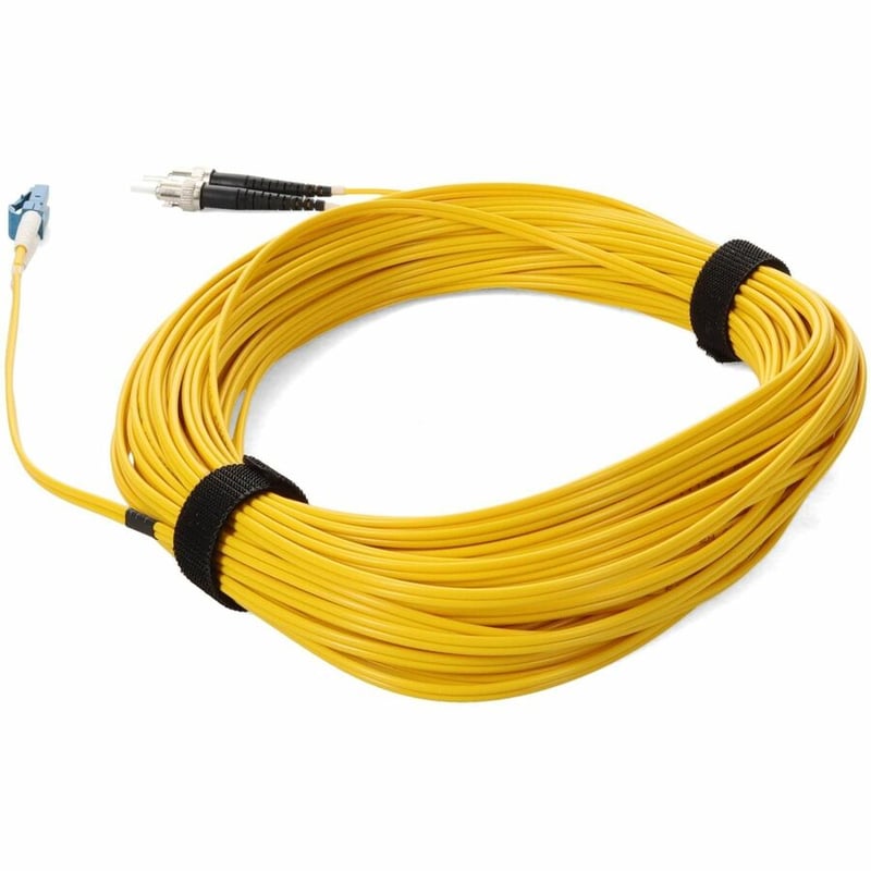 AddOn 25m ST to LC Yellow OS2 Duplex OFNR (Riser-Rated) TAA SMF Fiber Patch Cable - Thumbnail 3