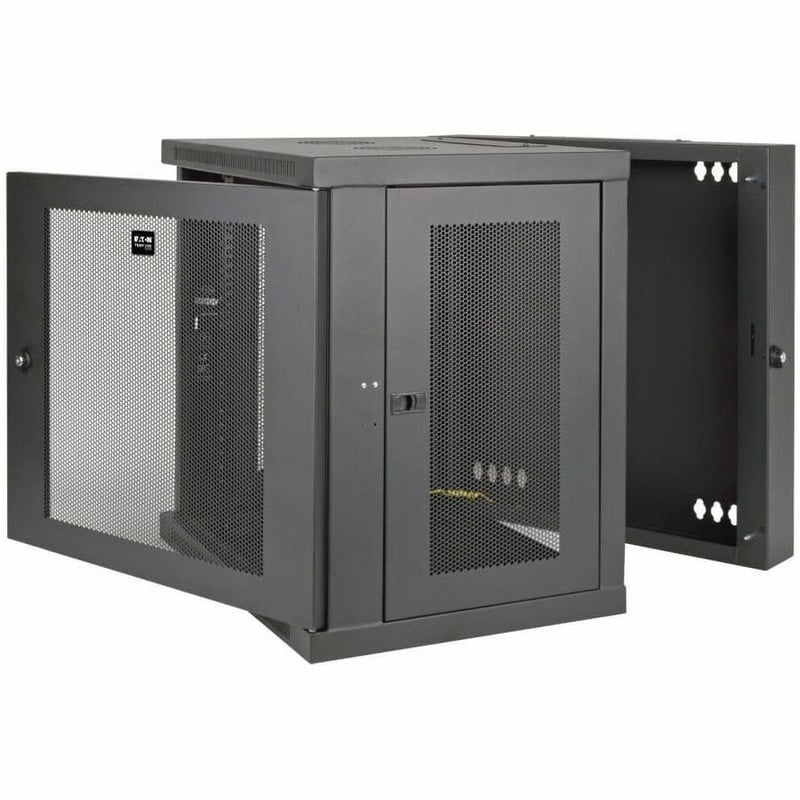 Tripp Lite by Eaton SmartRack 12U Low-Profile Switch-Depth Wall-Mount Small Rack Enclosure Hinged Back - Thumbnail 3