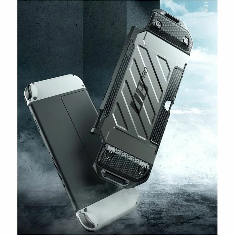 SUP Nintendo Switch OLED Unicorn Beetle PRO Dockable Grip Case-Black - Thumbnail 3