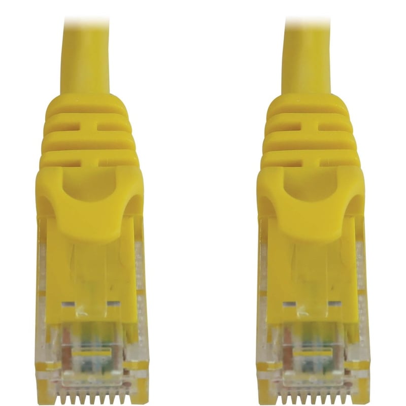 Eaton Tripp Lite Series Cat6a 10G Snagless Molded UTP Ethernet Cable (RJ45 M/M), PoE, Yellow, 20 ft. (6.1 m) - Thumbnail 2