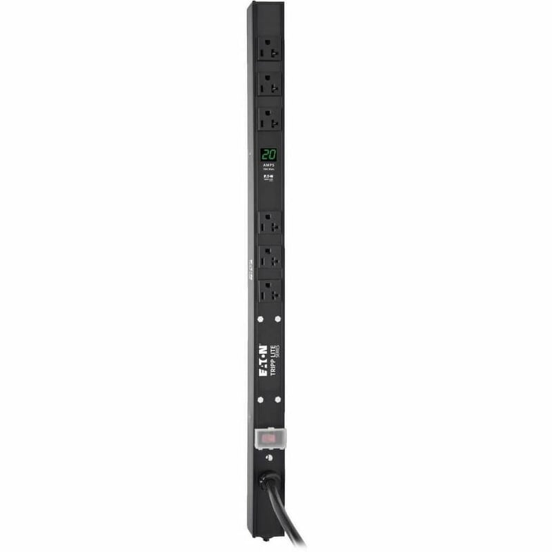 Tripp Lite by Eaton PDU 2kW Single-Phase Local Metered PDU 100-127V Outlets (6 5-15/20R) L5-20P/5-20P adapter 0U Vertical 24-in. - Thumbnail 2