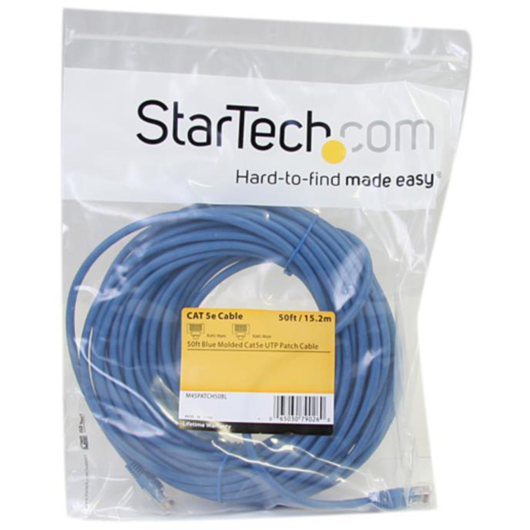 StarTech.com 50ft Blue Molded Cat5e UTP Patch Cable - Thumbnail 3