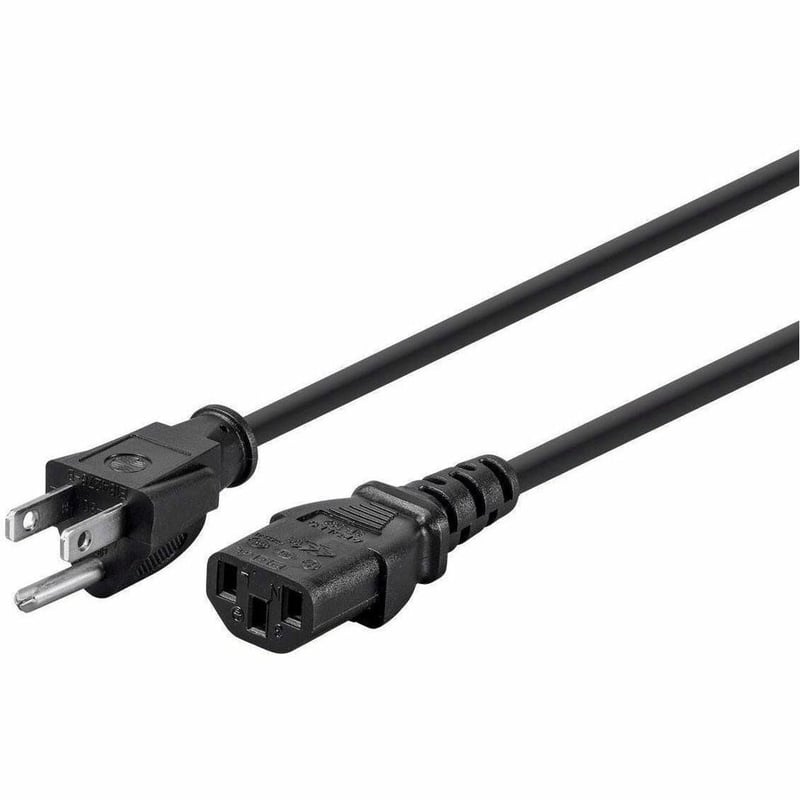 MONOPRICE POWER CORD - NEMA 5-15P TO IEC 60320 C13 18AWG 10A/1250W 125V 3-PRONG - Thumbnail 1