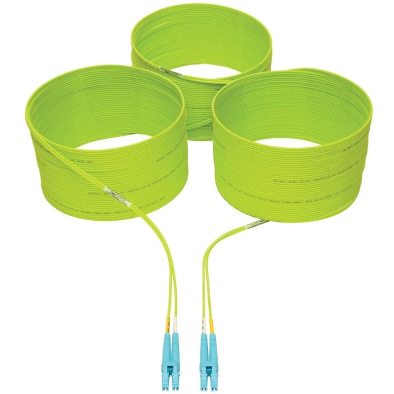 Eaton Tripp Lite Series 100G Duplex Multimode 50/125 OM5 LSZH Fiber Optic Cable (LC/LC), Lime Green, 25 m - Thumbnail 2
